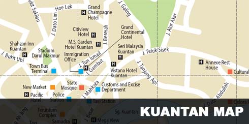 Kuantan city center map