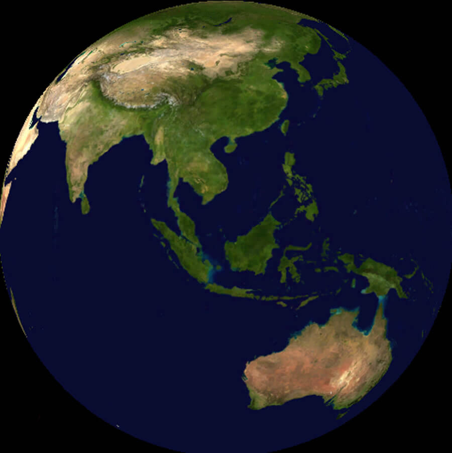 malaysia on satellite map