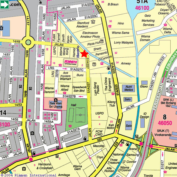 Petaling Jaya city center map