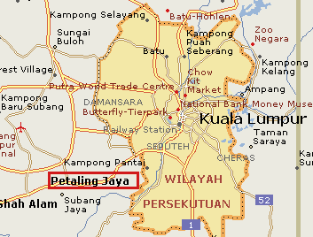 Petaling Jaya kuala lumpur map