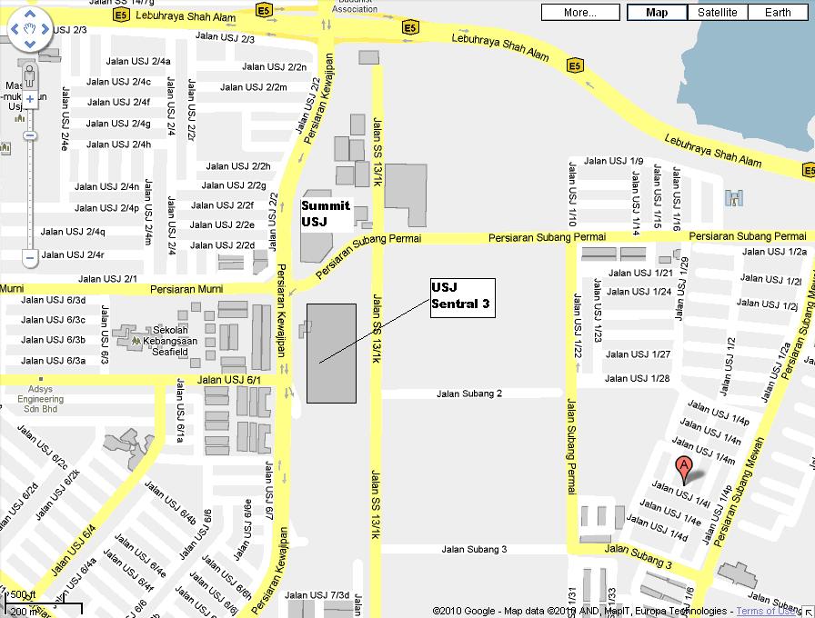 Subang Jaya center map