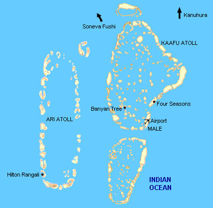 Maldives Islands Map Indian Ocean