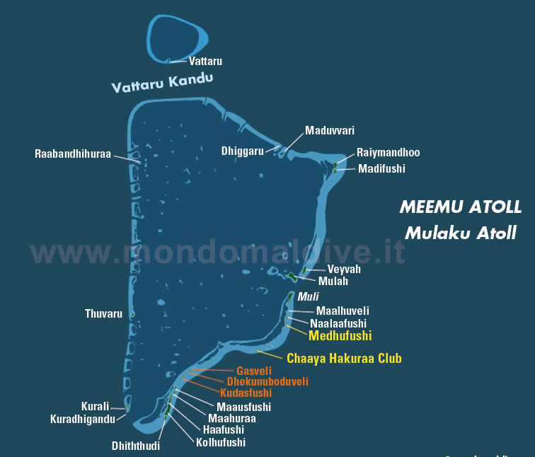 map of meemu maldives
