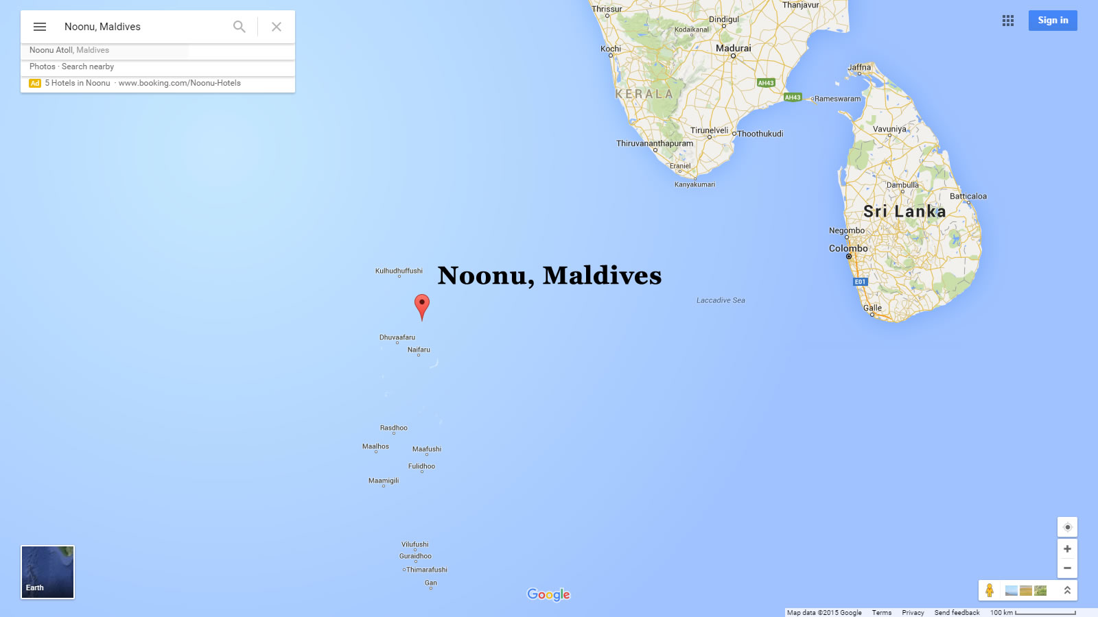 where is noonu maldives map