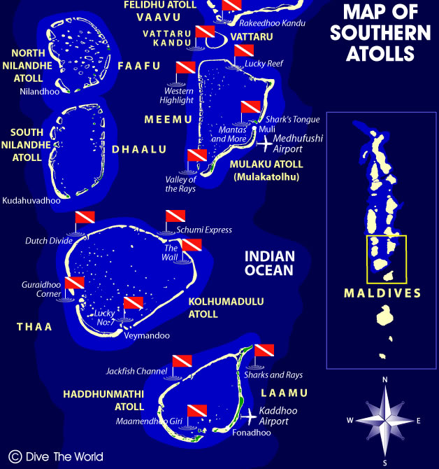 map of southern atolls