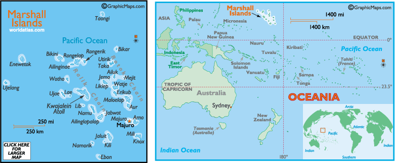 marshall islands map oceania