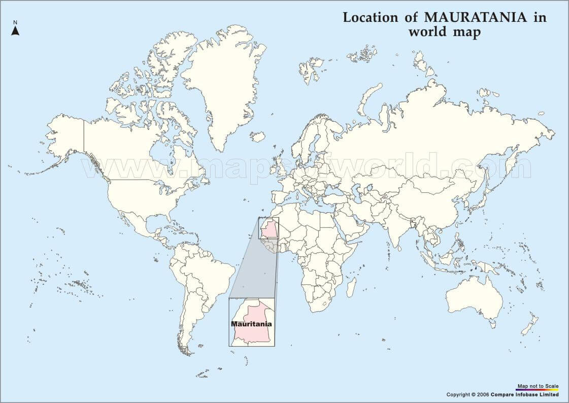 mauritania map world