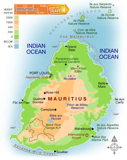 mauritius land map