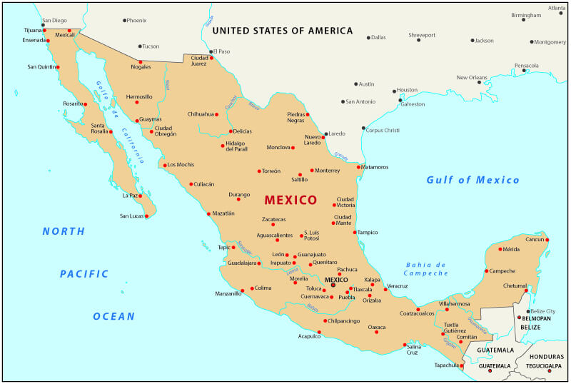 Map Mexico