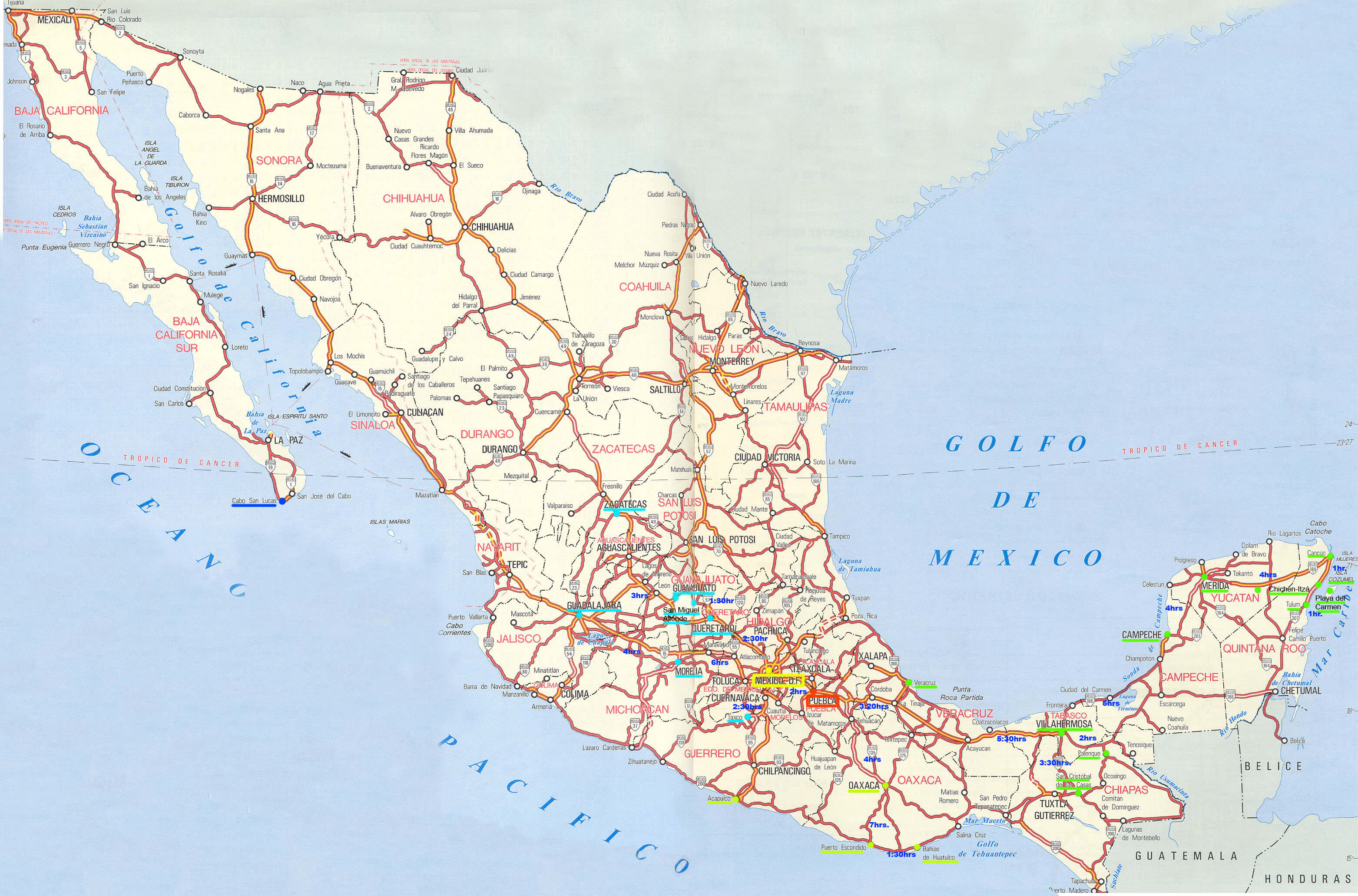 mexico road map b