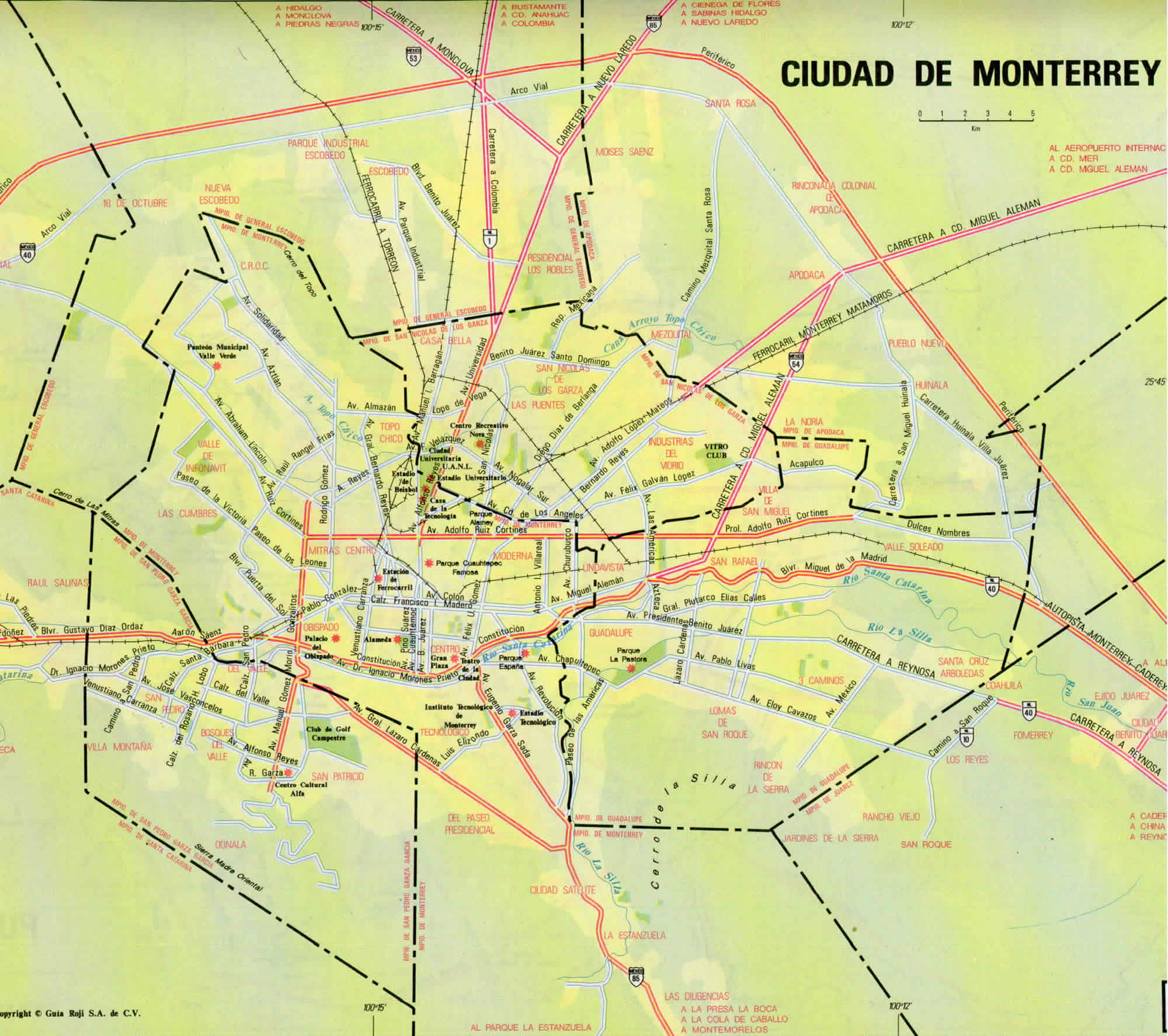 monterrey city map