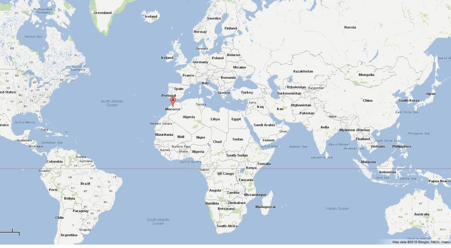 Morocco In The World Map Morocco Map