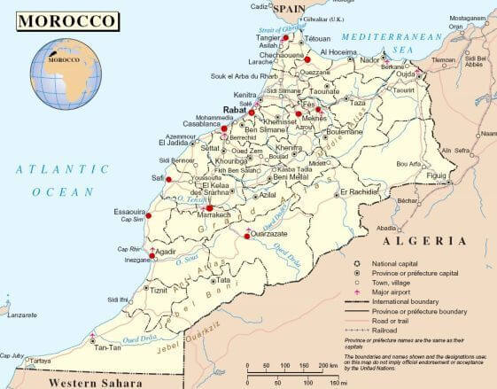morocco cities map