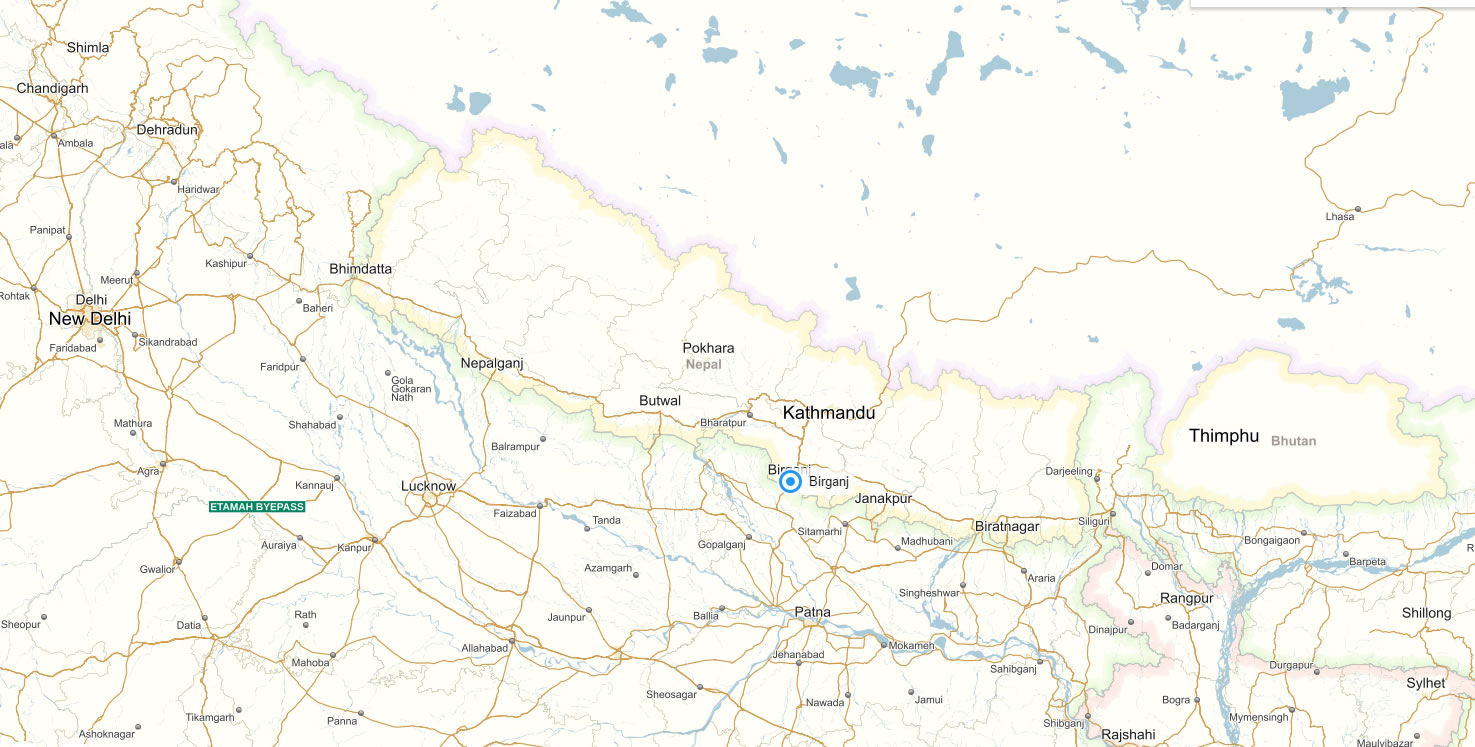 birgunj map nepal