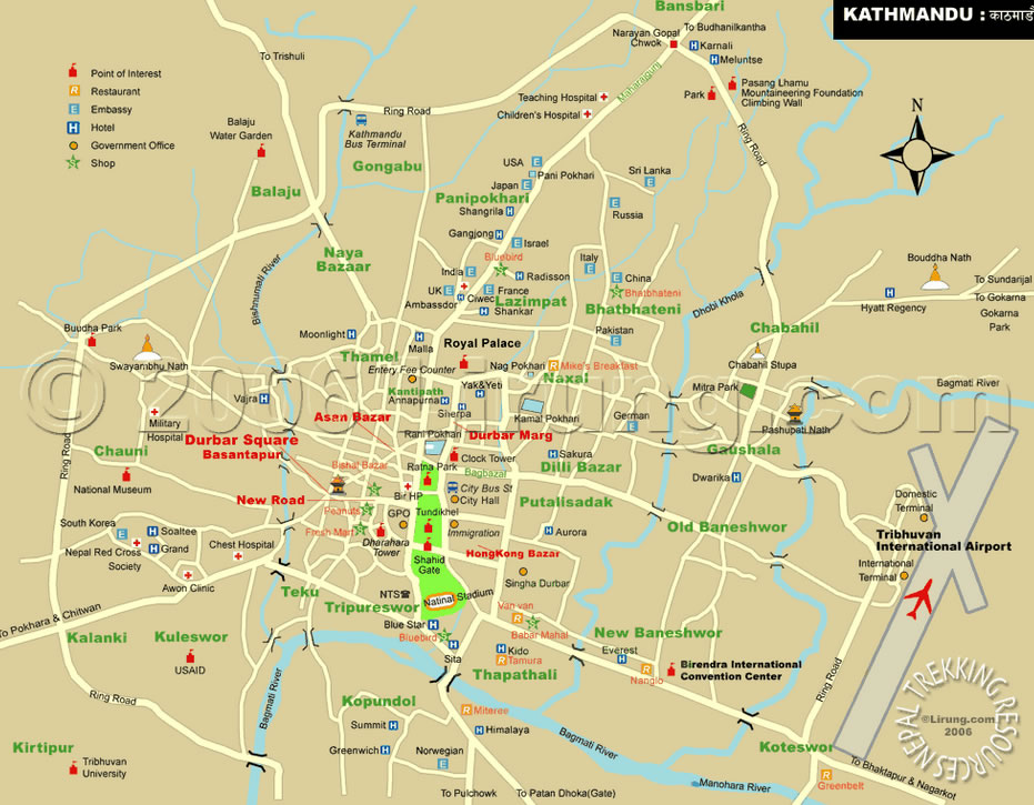 map of kathmandu