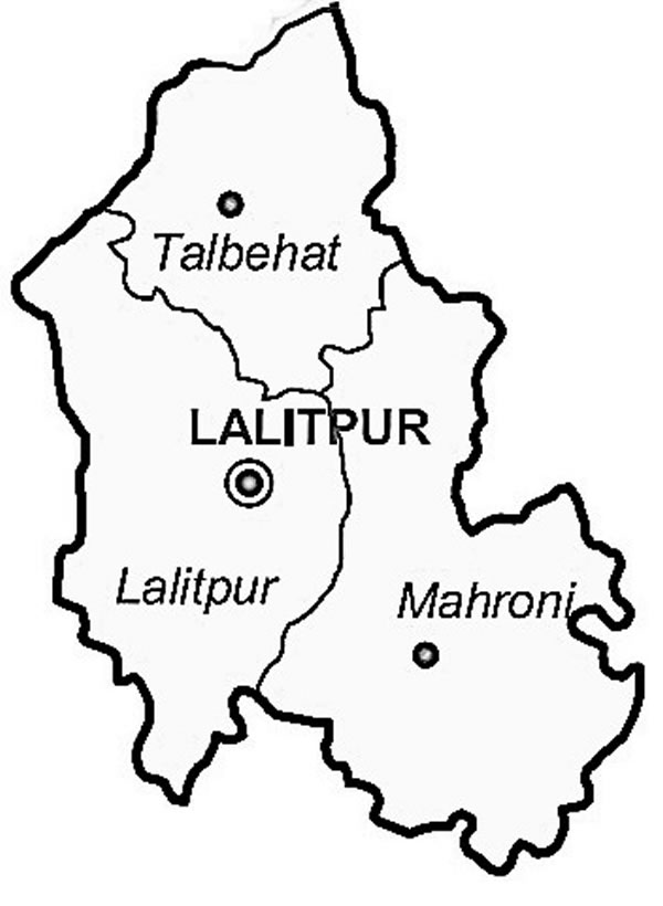 lalitpur districts map