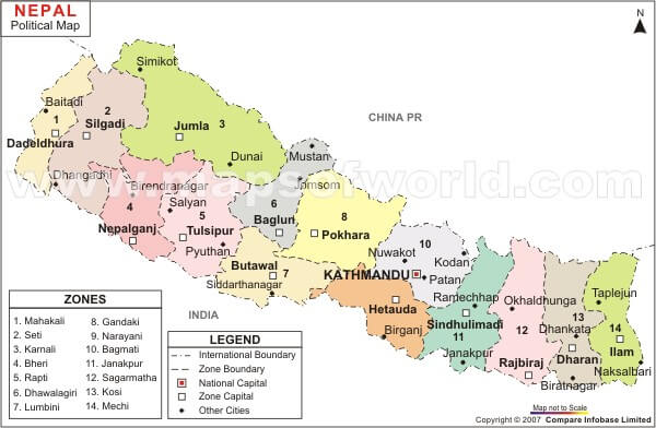 nepal political map