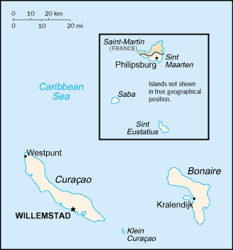 Netherlands Antilles Map 2005