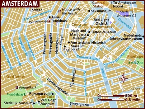 Amsterdam center map