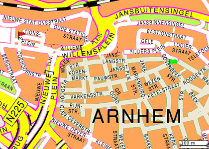Arnhem center map