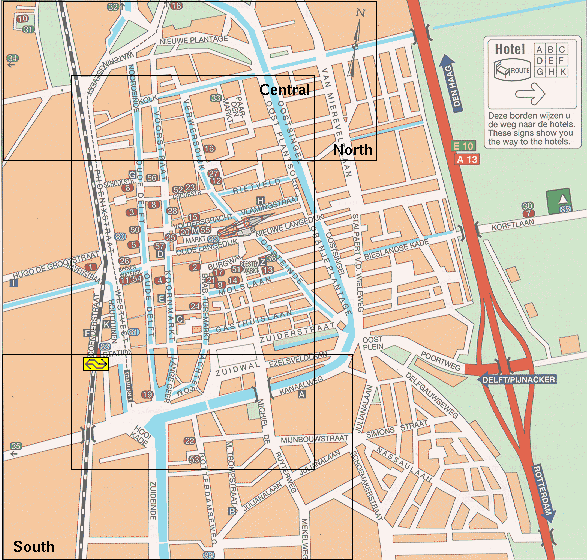 Delft hotels map