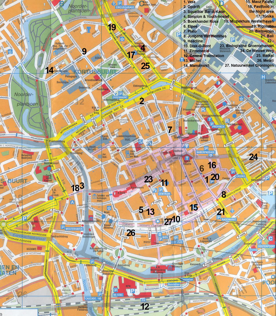 Groningen tourist map