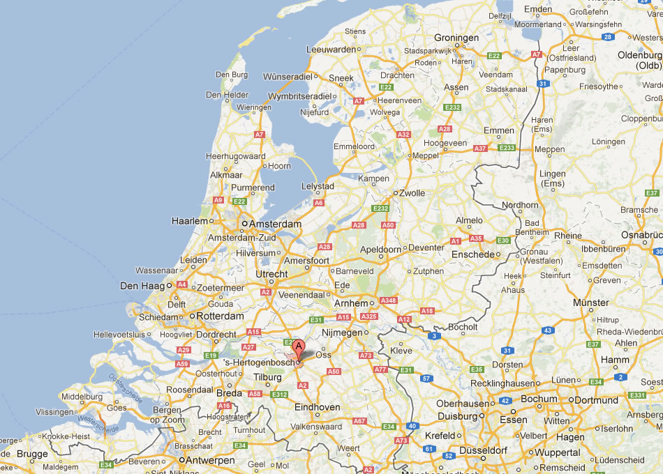 map of Hertogenbosch Netherlands