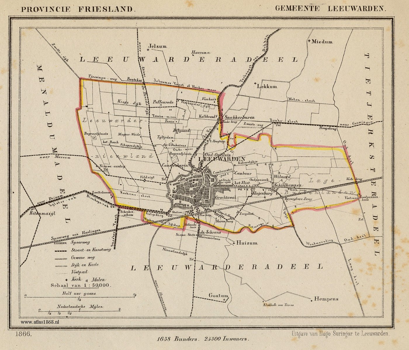 Leeuwarden map 1866