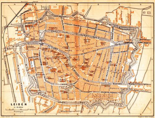 Leiden historical map
