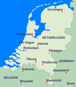 netherlands Nijmegen map