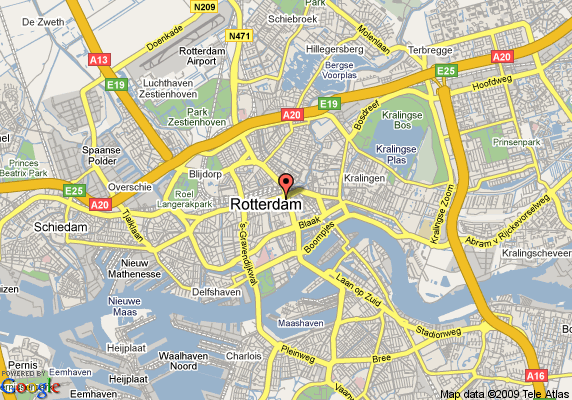 Rotterdam hotels map