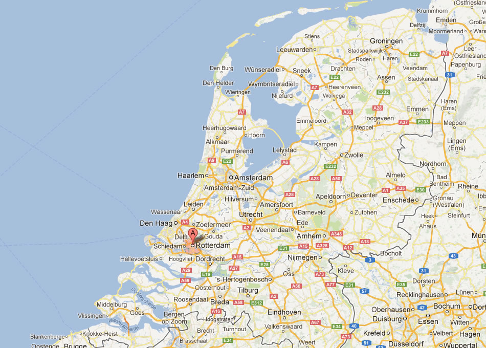 map of Rotterdam Netherlands