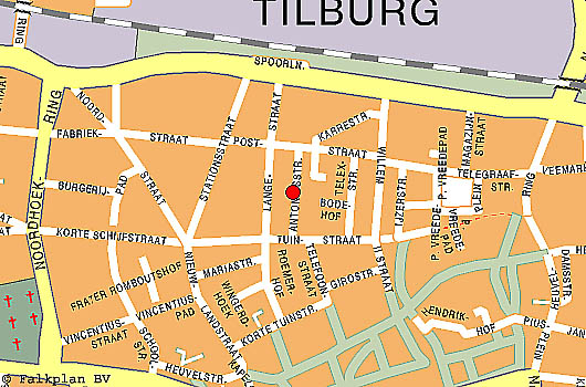 Tilburg center map