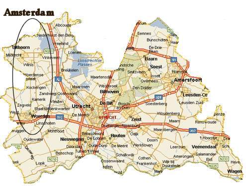 Utrecht province map