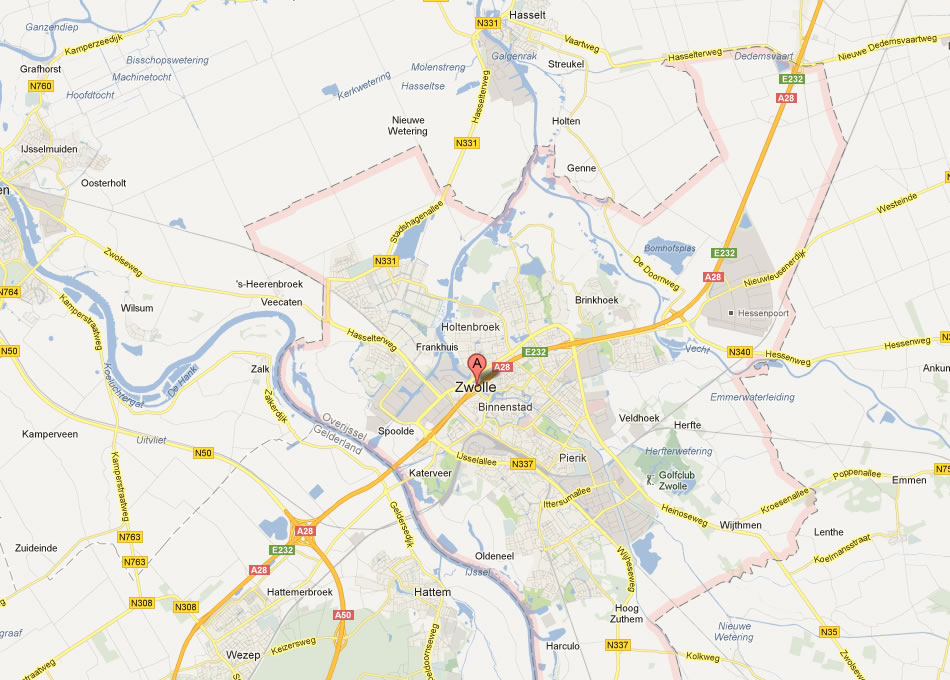 map of Zwolle
