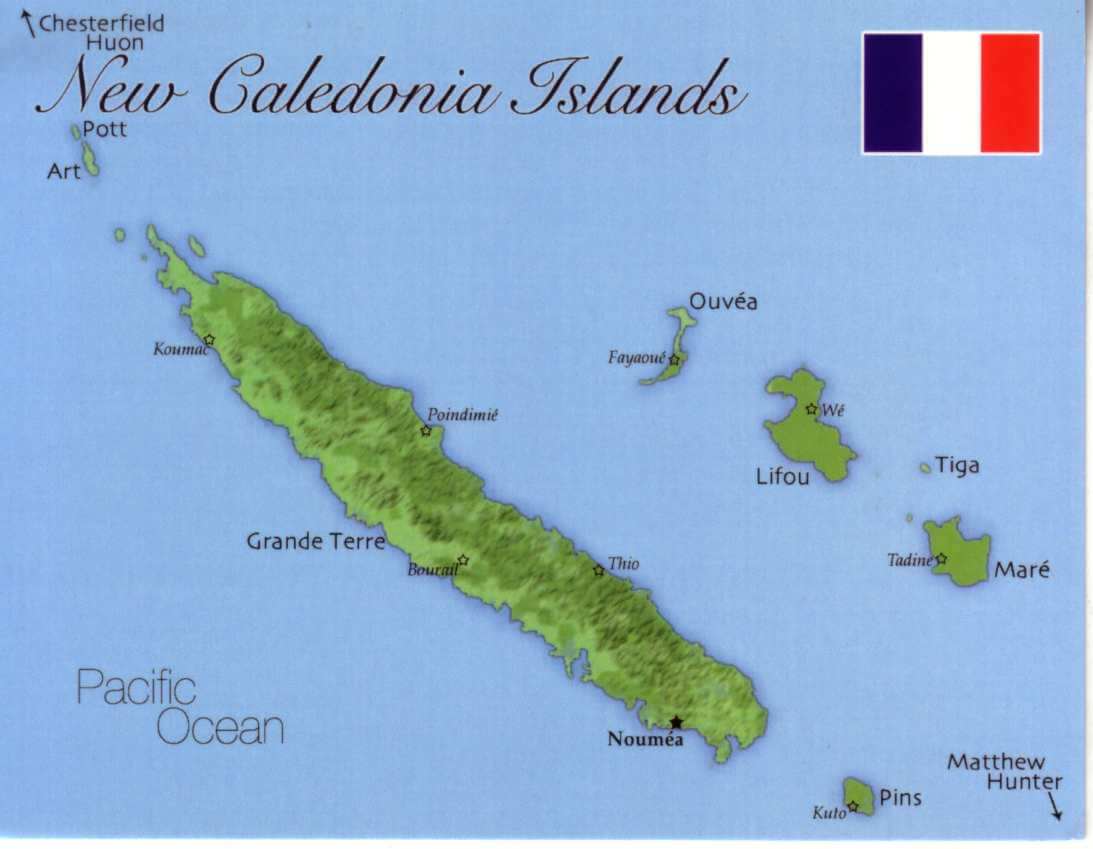 relief map of new caledonia