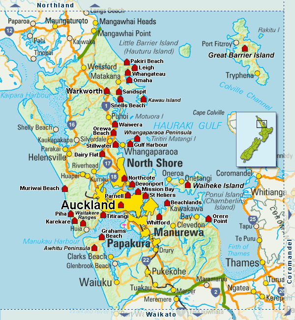Auckland metropolian map