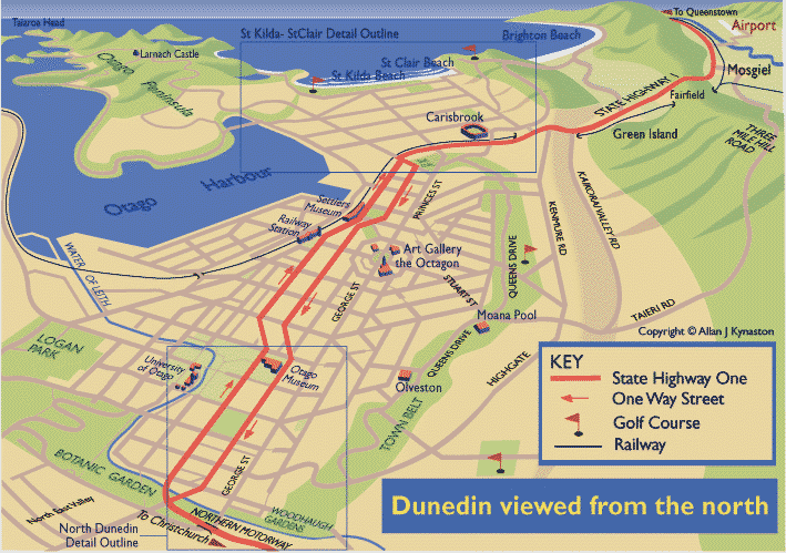 dunedin map