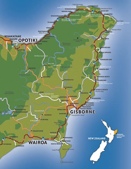 Gisborne wairoa map