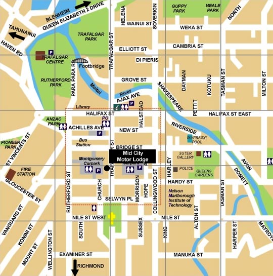 city map of Nelson