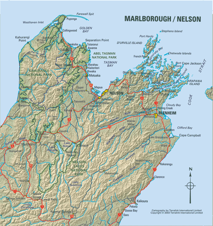 nelson map marlborough