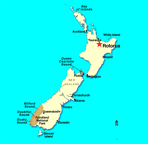 Rotorua new zealand map.