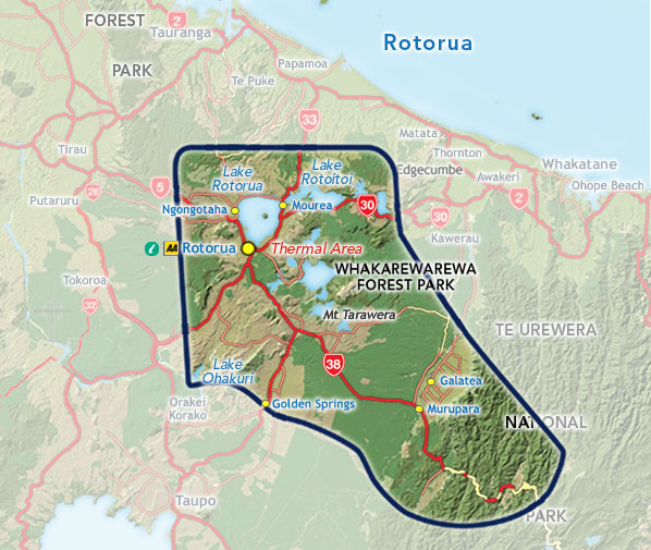 map of rotorua