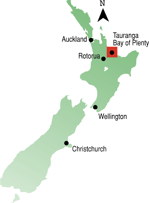 new zealand map Tauranga