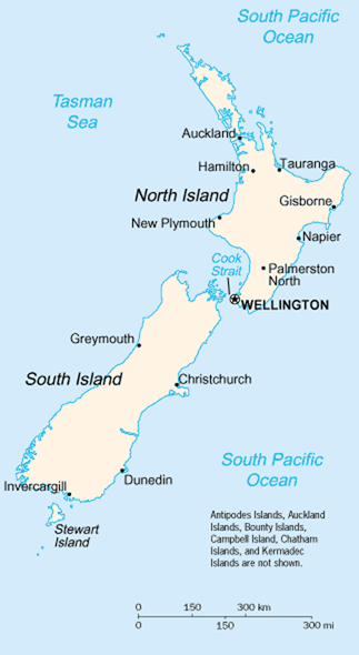 New Zealand Wellington map