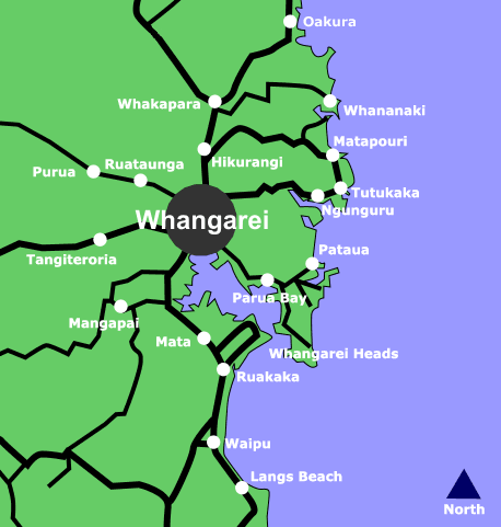 Whangarei province map.