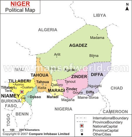 political niger map