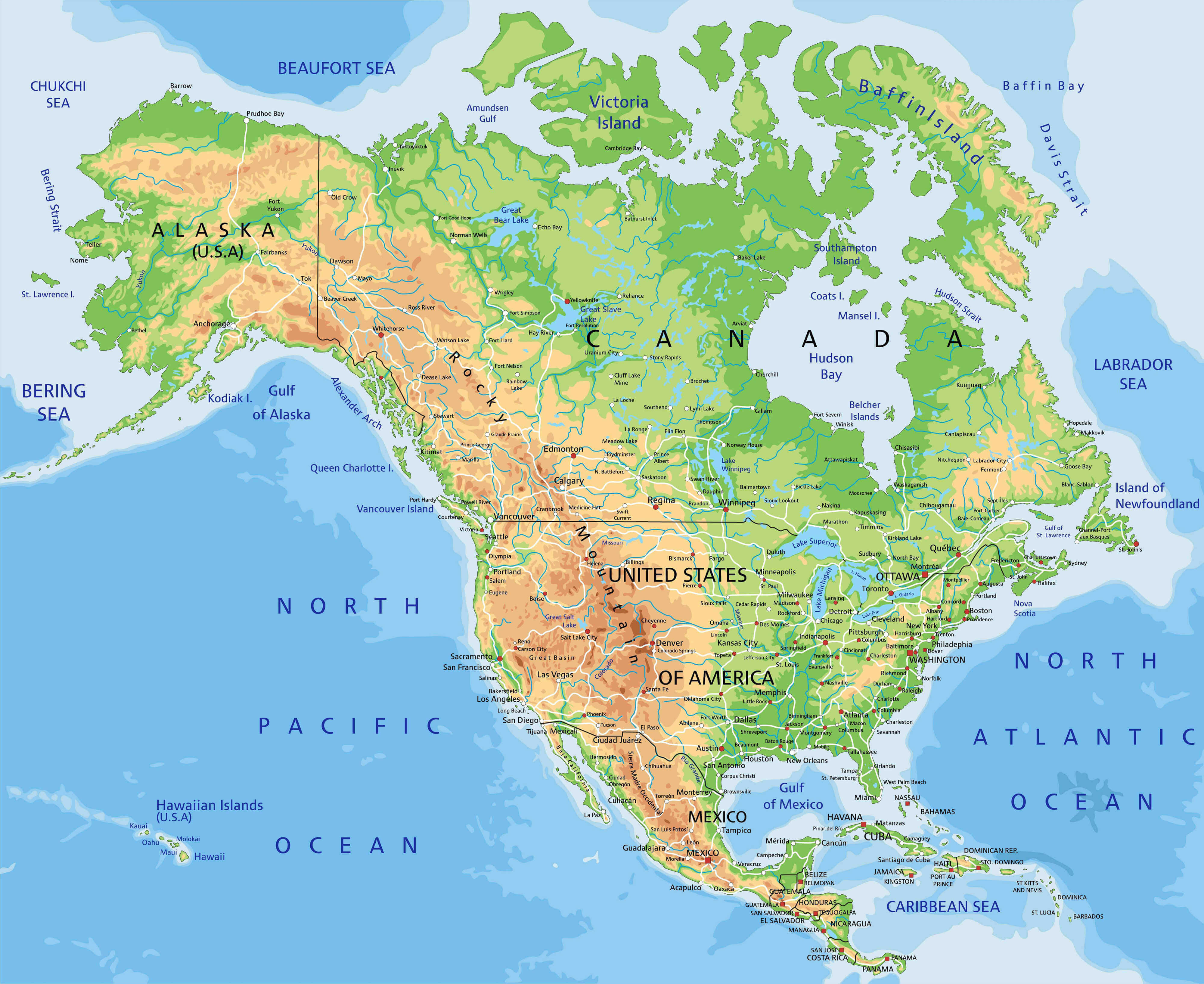 Map of North America