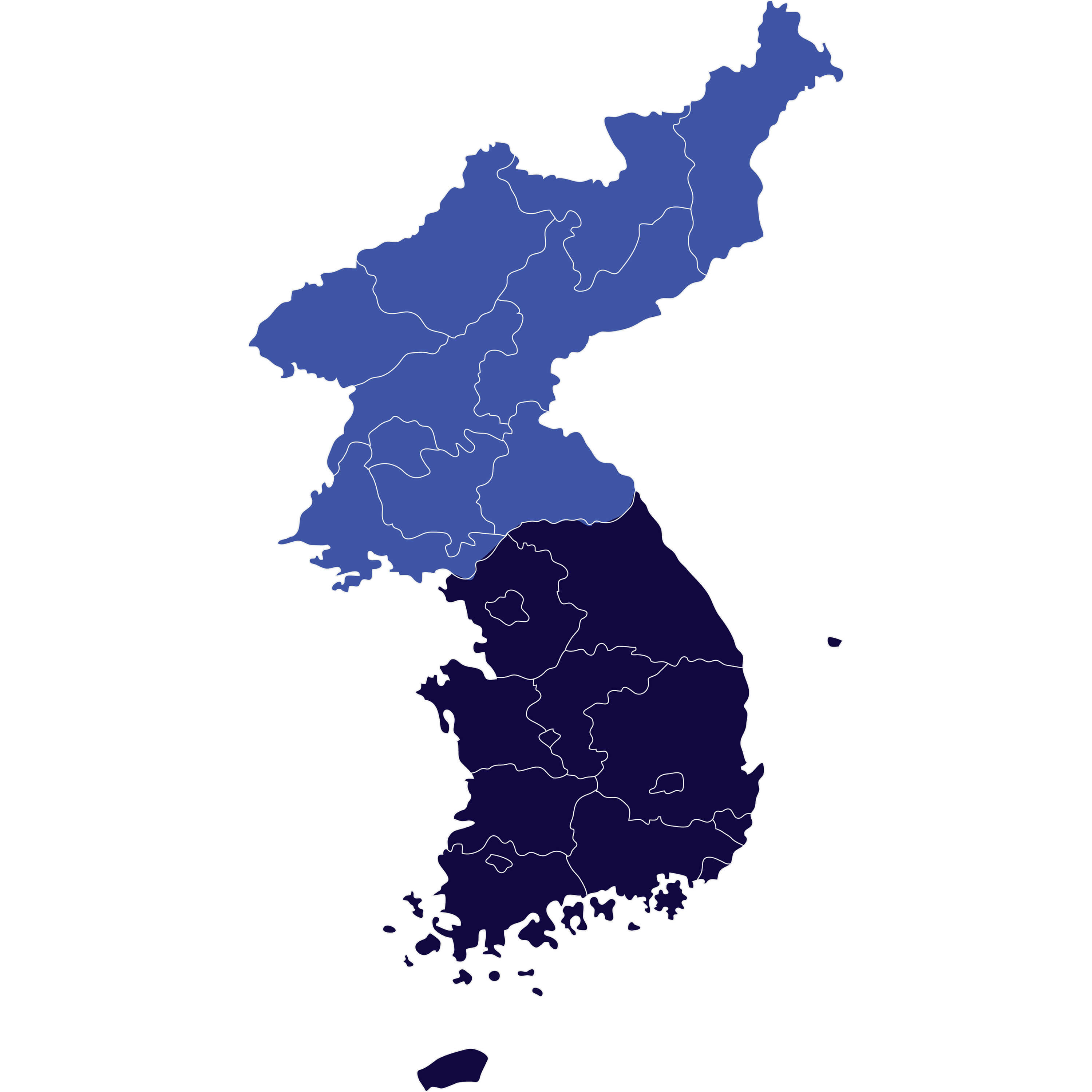 Korea Blank Map