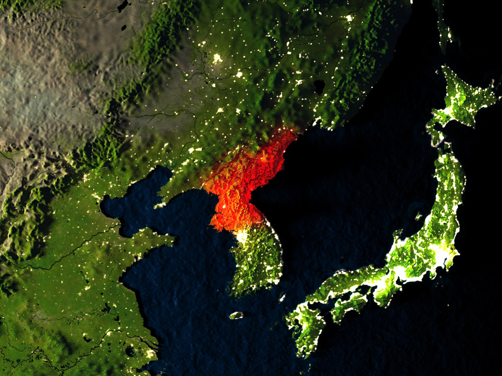 North Korea from Earth